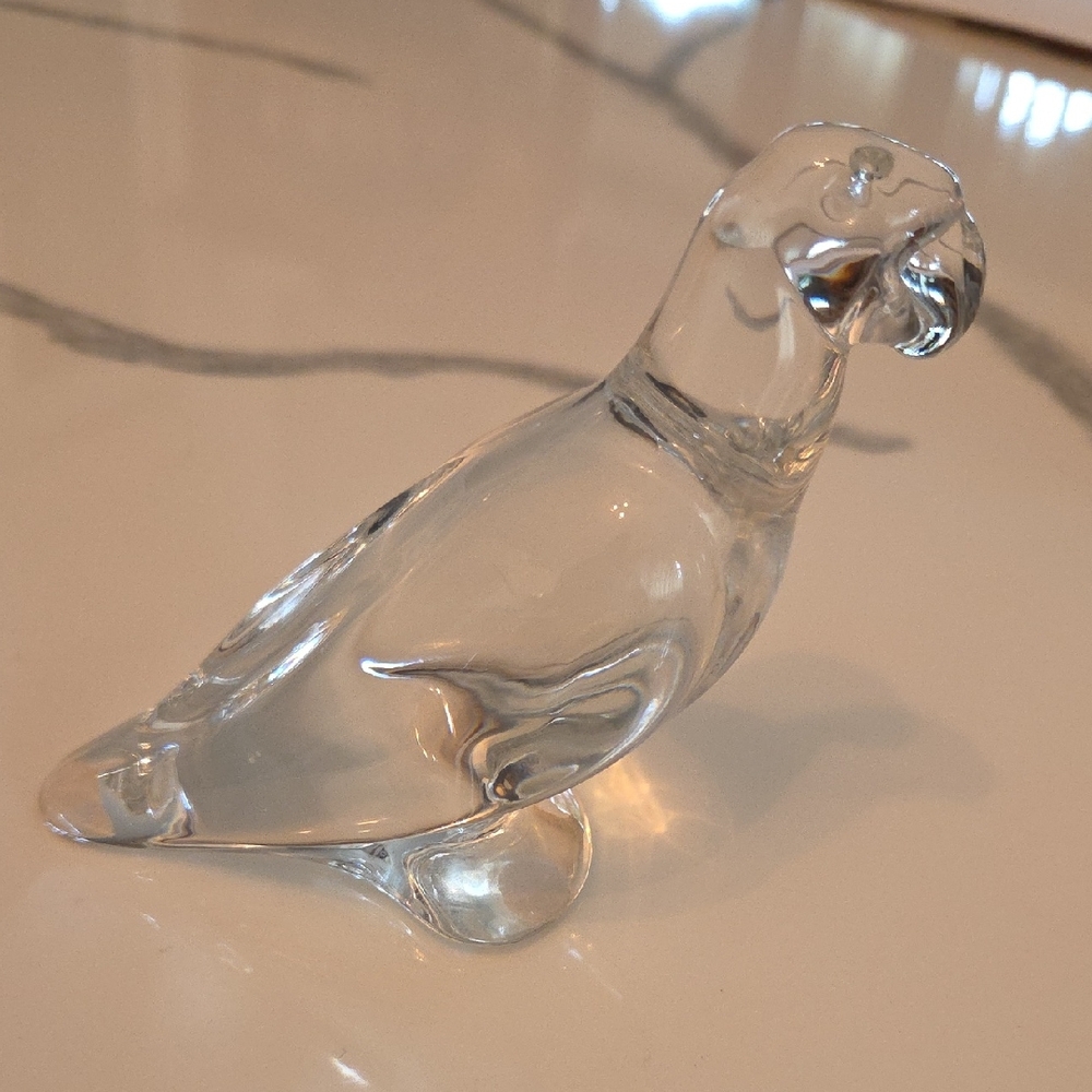 Baccarat Crystal Parrot Figurine